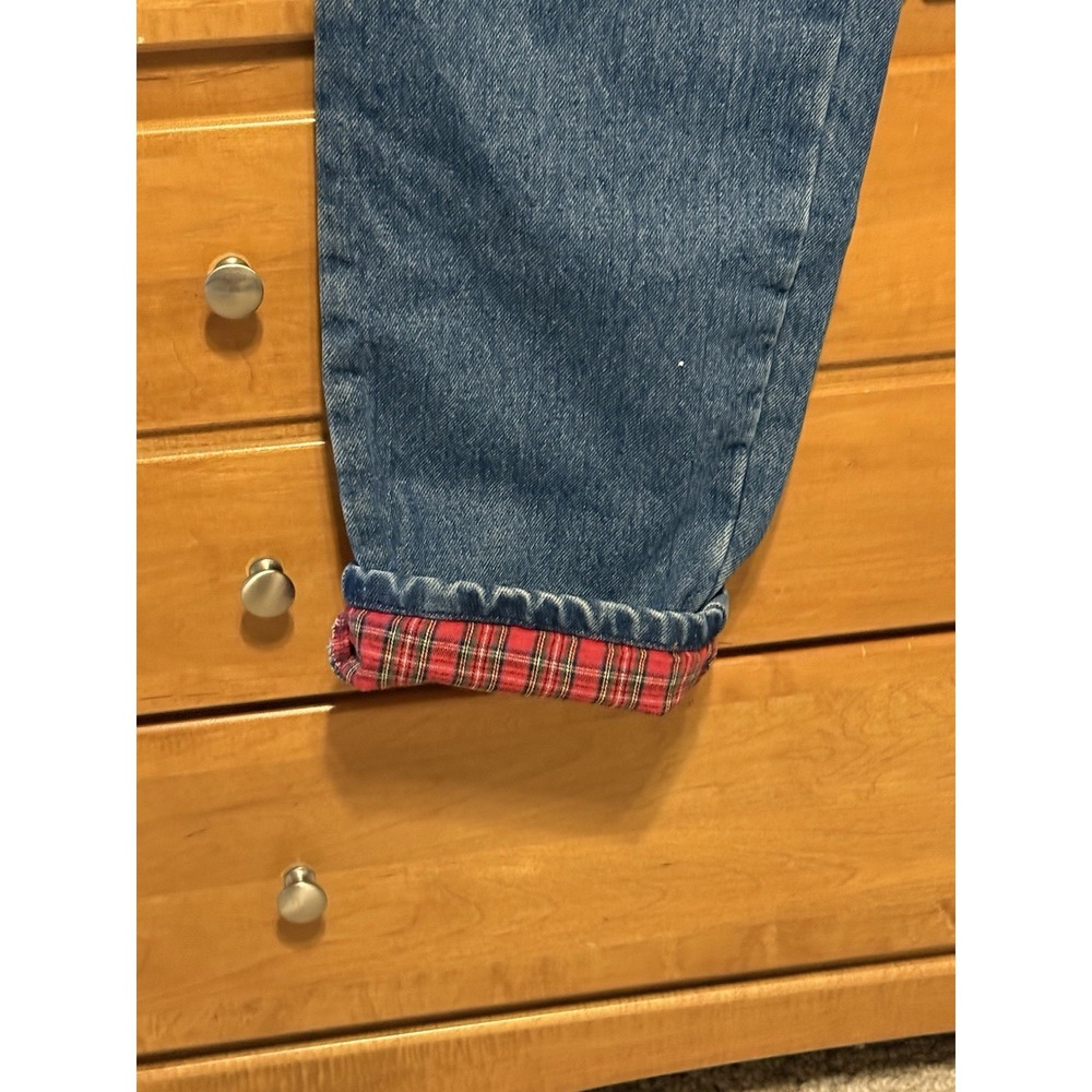 LL BEAN Flannel-Lined Women's Jeans Size 8 Long Warm & Stylish Vermont Vibes - Picture 10 of 12